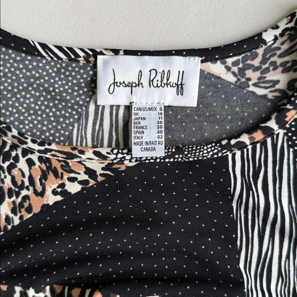 Joseph Ribkoff Mixed‑Print Dress Size 8 - Picture 8 of 15